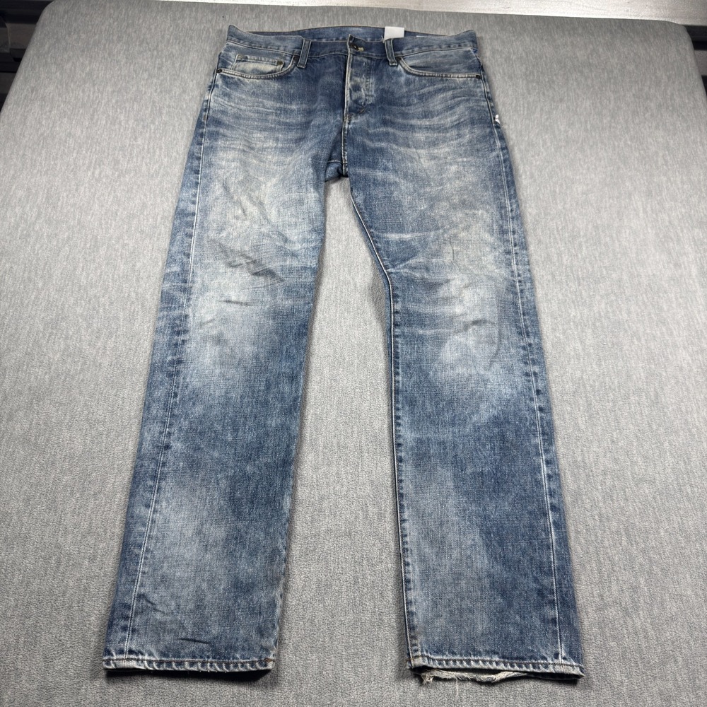 H&M &DENIM Jeans Men's 32x32 Blue Straight Regular Waist Straight Leg Denim Pant